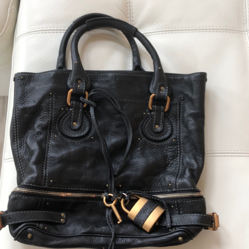 Gorgeous soft black leather Chloe vintage purse
